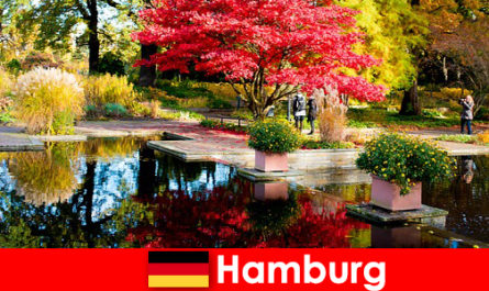 Hamburg is een havenstad met grote parken voor een ontspannen vakantie
