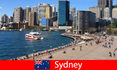 Panoramisch uitzicht over de hele stad Sydney, Australië voor bezoekers van over de hele wereld