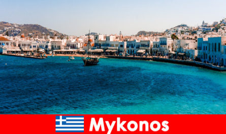 Populaire reisbestemming met fantastische stranden in Mykonos Griekenland