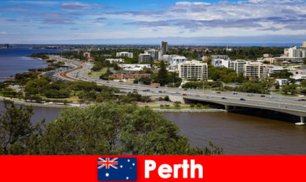 Perth in Australië is een kosmopolitische stad met veel toeristische attracties